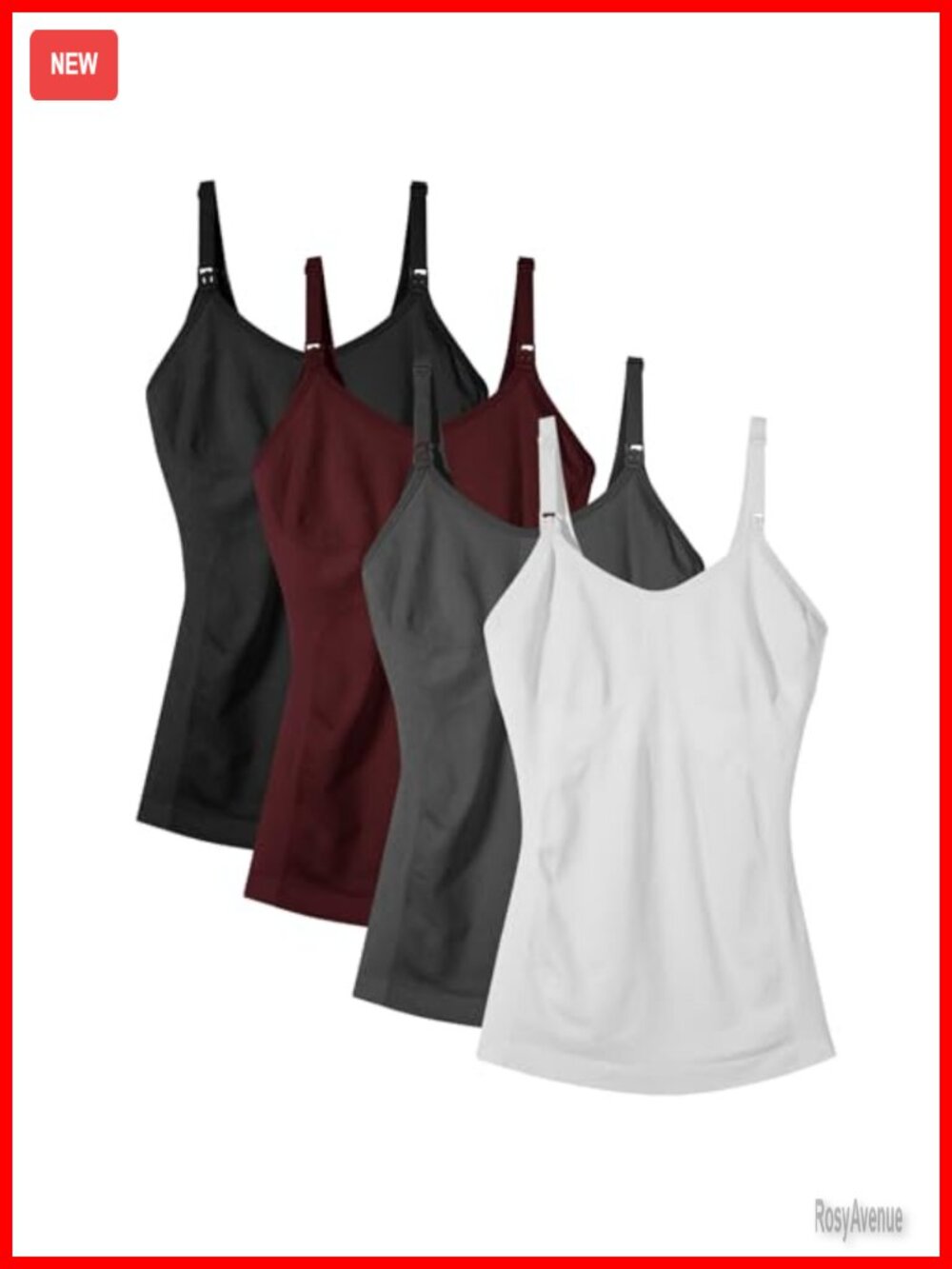 Maternity Nursing Tank Tops with Built in Bra Seamless Breastfeeding Camisoles